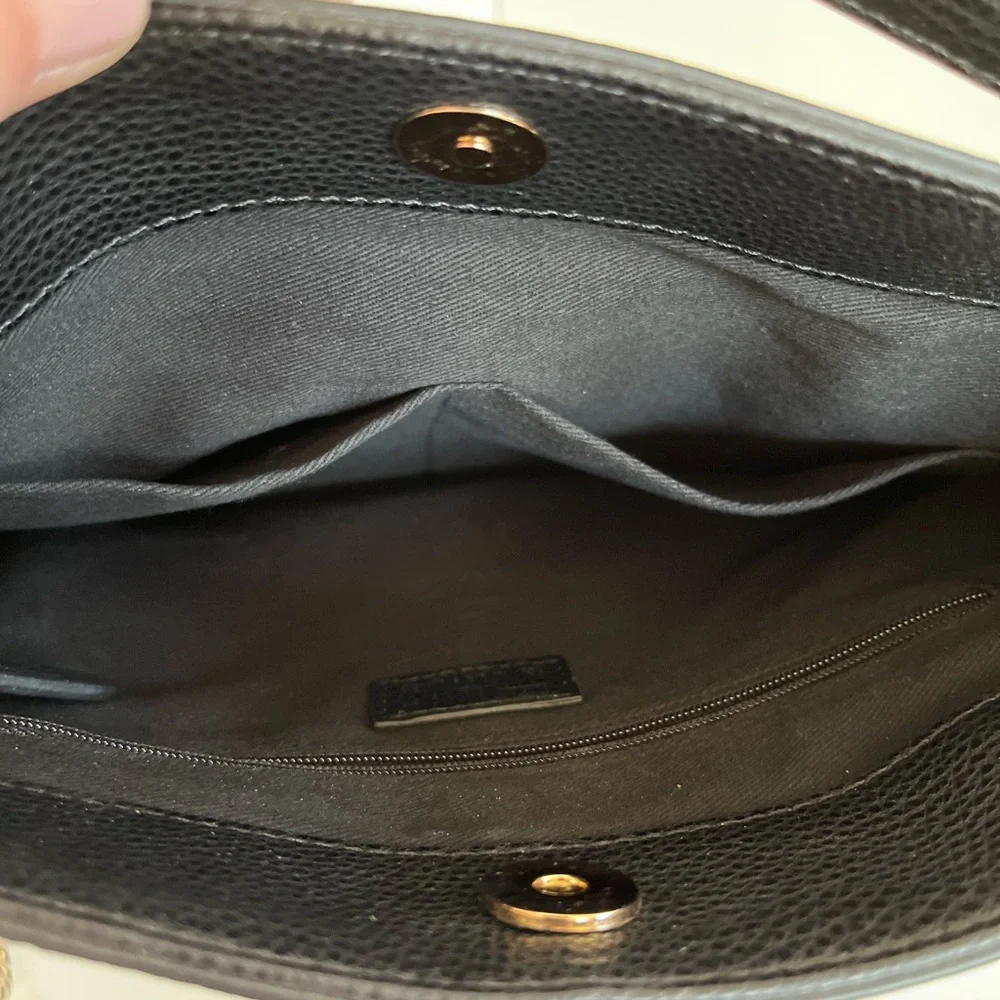14th & Union Black Faux Leather Crossbody or Shoulder Bag - Picture 7 of 12